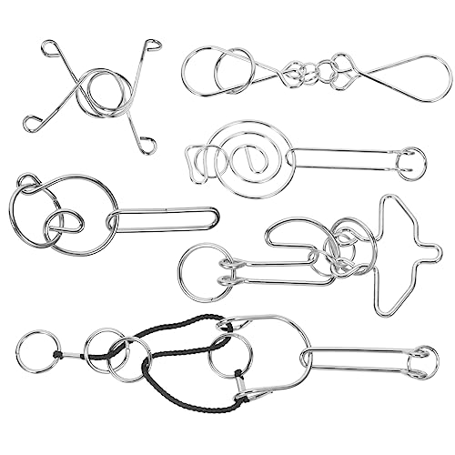 Abaodam 6 Stücke Minsuo Klassisches Knotenspielzeug Ineinandergreifendes Puzzle Verriegeln Freischalten Ineinandergreifende Entflechtungsrätsel Kinderspielzeug Metall von Abaodam