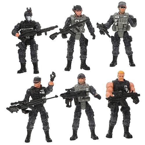 Abaodam 6 Stücke Soldatenmodell interaktives Jungs Toys Mini-Soldaten-Figuren Figur der Armeemänner kinderspielzeug Modelle Plastikpuppen von Abaodam