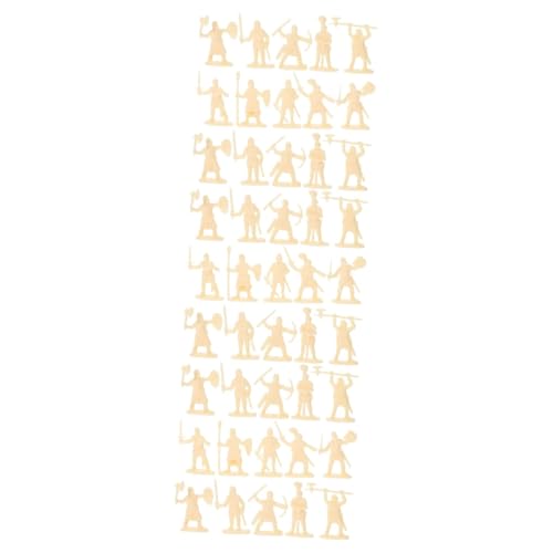 Abaodam 600 STK Minisoldat Mittelalterliches Soldatenmodell Mittelalterliche Soldatenfiguren Mini-Soldat Spielzeugsoldaten Ritter-actionfigur Miniatur-armeefiguren Minifigur Beige Plastik von Abaodam