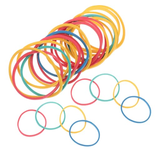 Abaodam 60St Bunte Gummibänder Dickes Gummiband große Gummibänder farbige Gummibänder für Haare Geldbänder Gummibänder für Haarfrauen tragbare elastische Gummiringe Bargeldband Radiergummi von Abaodam