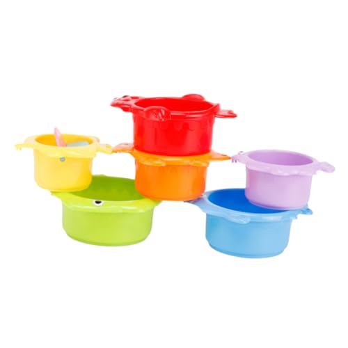 Abaodam 6St Bunte Tasse Spielzeug interaktives Spielzeug Kinder lernspielzeug babyspielsachen Kleinkind Spielzeug Nistspielzeug Stapelbecher für Kleinkinder 1-3 Strand Plastik von Abaodam