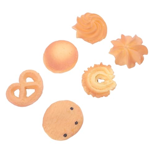 Abaodam 6St Cookie-Haarnadel Ausstechformen gut sprießen Stift Obst Haarschmuck Hair Accessories for Haarschmuck für Party Haarspangen simulierte Essenshaarnadel Plastik Khaki von Abaodam