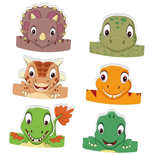 Abaodam 6er Set Dinosaurier Geburtstags Hüte Für Papiermützen Für Kindergeburtstag Party Accessoires Und Fotorequisiten Dino Ideal Für Kinderfeiern von Abaodam