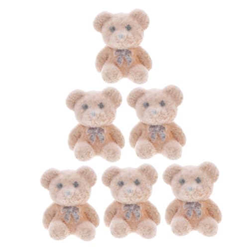 Abaodam 6 Stücke Mini Bears Plüsch Stofftiere Winzige Beflockte Bär Spielzeug Für Dekorationen Hochzeit Party Favor Ornament von Abaodam