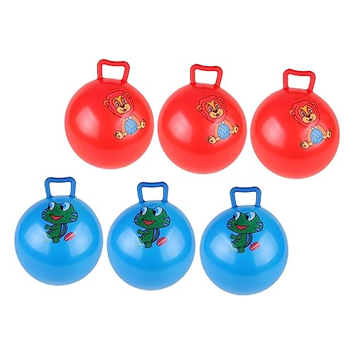 Abaodam 6St Schläger handhaben Schaumstoff-Bällebad hüpfen hüpfen Pool aufblasbar prallen hupfball für Activity für aufblasbarer Hopfenball Cartoon-Muster-Hopping-Ball PVC von Abaodam