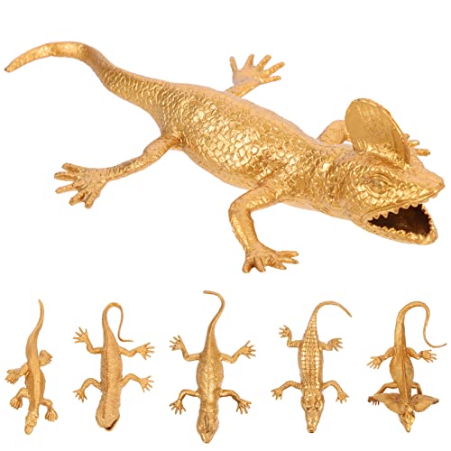 Abaodam 6St Simulationstiermodell Miniatur-Reptilfigur winzige Spielsachen goldene Tierstatue Figuren Toys kinderknallzeug Cartoon-Tiere-Modelle Goldtiere basteln Plastik von Abaodam