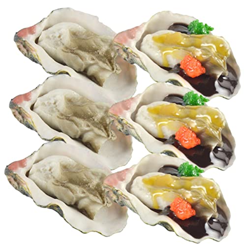 Abaodam 6pcs Realistische Oyster Shell PVC Modell Gefälschte Meeresfrüchte Display Prop Für Lebensmittel Fotografie Abaodam 6pcs Realistische Oyster Shell PVC Modell Gefälschte Meeresfrüchte Display Prop Für Lebensmittel Fotografie von Abaodam