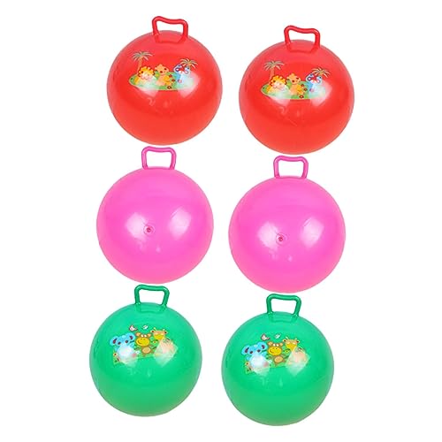 Abaodam 6St den Ball klopfen kinderspiele Kinder Spiele Kid Toys flummiset العاب الاطفال Hüpfball für Kinder Spielbälle aus Vinyl Spielzeug Cartoon-Muster-Hopping-Ball Sprungball Plastik von Abaodam