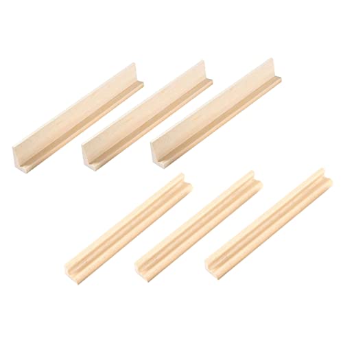 Abaodam Holzaufsteller 6er Set Domino Stabile Basis Für Domino Spiele DIY Holzaccessoires A/b Ideal Für Kreative Bastelprojekte Und Spannende Spielabende Aufsteller Holz von Abaodam