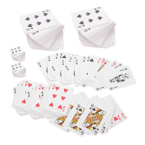 Abaodam 6st Pokerkarten Reisedeckkarten Mini-Spielkarten Mini-kartenspiel Süße Spielkarten Brettspiel-deckkarte Kleine Spielkarten Winzige Deckkarten Minikarten Beschichtetes Papier von Abaodam