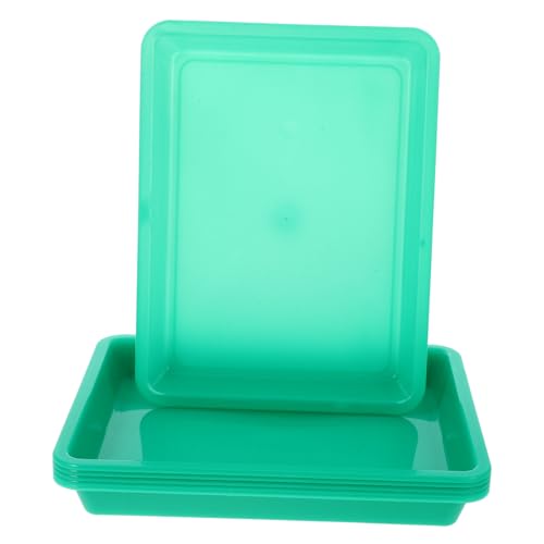 Abaodam 6st Puzzle-tablett Puzzle-aufbewahrungstablett Stapelbare Tabletts Block-aufbewahrungsfach Puzzle-sortiertabletts Blockiert Ablagefächer Mehrzweck-Organizer-Fach Green Pp von Abaodam