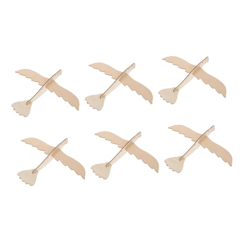 Abaodam 6st Zusammengesetzter Adler Aus Holz Stem 3D-Flugzeug-montagespielzeug DIY-tierspielzeug Kinderspielzeug Adlerförmiges Graffiti- Holzornamente Hölzern von Abaodam