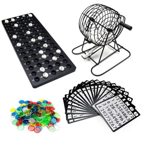 Abaodam 75 Kugelschüttler Spielzeug 75-Ball-lotteriemaschine Trinkspiel Lotterie Spielschüttler Manueller Schüttler Black von Abaodam