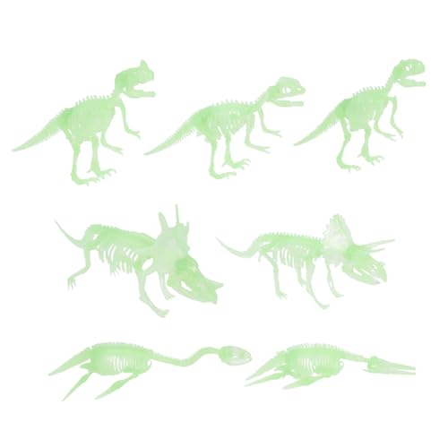 Abaodam 7st Leuchtendes Dinosaurier-Modell Kinderspielzeug Leuchtendes Dinosaurierskelett Dinosaurier-Knochen- Glow-in-Dark-dinosaurierknochen Dinosaurier Knochen PVC Green von Abaodam