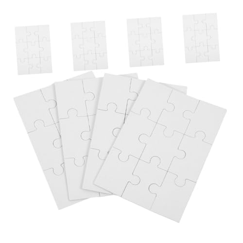 Abaodam 8 Blätter Holzpuzzle Rätsel Wärmeübertragungs-bastelpuzzle Thermal- Thermoband Puzzle-sublimationsspielzeug Sublimations-Puzzle-rohlinge DIY-versorgung Leere Puzzles Hölzern Weiß von Abaodam