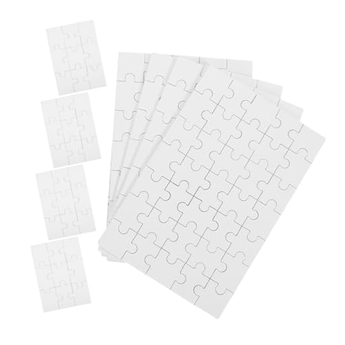 Abaodam 8 Blätter Holzpuzzle Wärmeübertragungs-Bastelpuzzle Rätsel Thermal- Thermoband DIY Puzzle kreativ Puzzle puzzletisch jigköpfe Wärmeübertragungs-Puzzle DIY-Versorgung hölzern Weiß von Abaodam