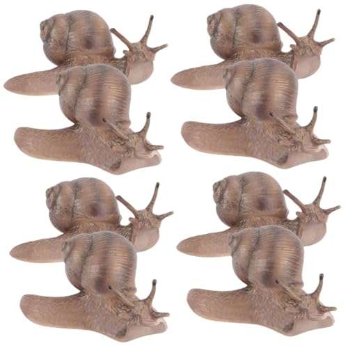 Abaodam Schnecke Modell 8 STK Schneckenmodell Realistische Simulationsschneckenfiguren Desktop-Spielzeug Wild Simulation Realistischer Schneckenfiguren Schneckenspielzeug Kind Tier Plastik Skulptur von Abaodam