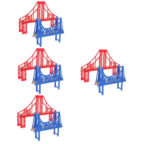 Abaodam 8 Stück Bahngleis Spielzeugmodelle Züge Bahngleis Erweiterungsbrücke Bahngleismodell Spielbrücke Spielzeugeisenbahn Szene Spielzeug Modellbahnbrücke Kunststoffmasse Der Zug von Abaodam