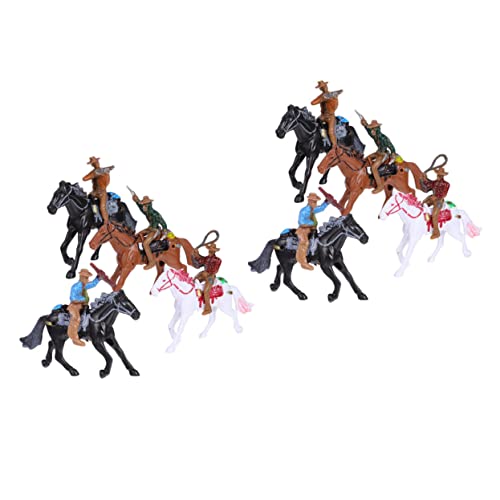 Abaodam 8 Stück Cowboy Reitmodell Marker Strasssteine Saftiges Sandtischmodell Mini Ornamente Simulation Menschliches Modell Mikro Menschenfiguren Mikro Modelle Mikro von Abaodam