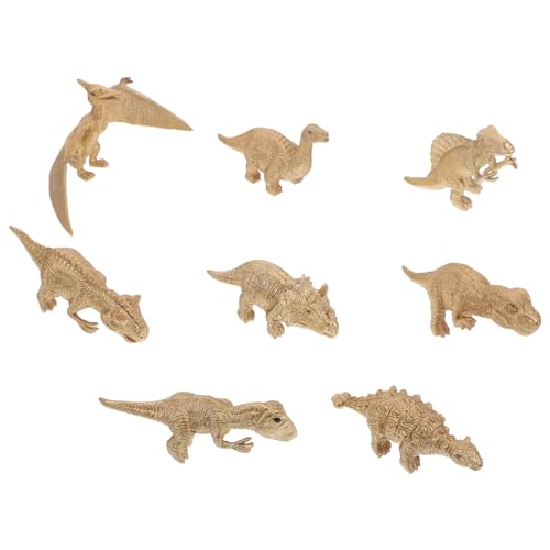 Abaodam 8 Stück Goldener Dinosaurier Anzug Lustige Dinosaurier Spielzeuge Dinosaurier Spielzeug Kinderspielzeug Desktop Statue Kinderspielzeug Dekorative Dinosaurier Spielzeuge von Abaodam