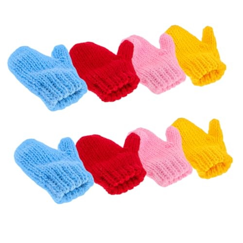 Abaodam Mini-strickhandschuhe-Set Puppenhaus-dekorationszubehör Garn-bastelhandschuhe für Spielzeug Schneemann-Handschuhe Puppenhaus-miniaturhandschuhe von Abaodam