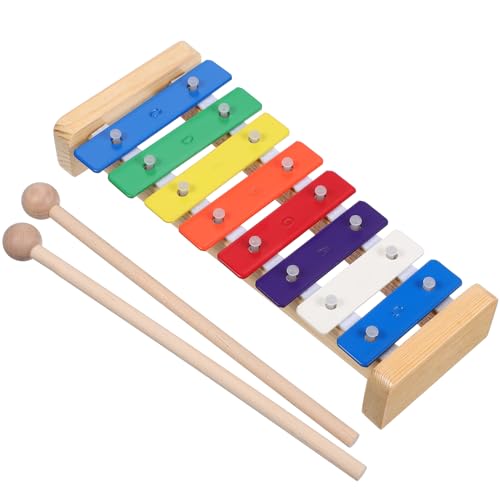 Abaodam 8 Töniges Xylophon Aus Mit Holzschlägeln Pädagogisches Musikinstrument Für Kleinkinder Für Die Frühe Musikalische Bunt Inkl von Abaodam