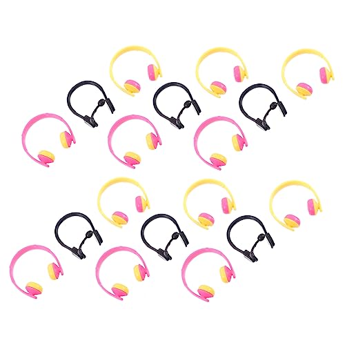 Abaodam 80 Stück Mini Sonnenbrillen Mädchen Kopfhörer Mini Spielzeugträger Puppen Hochstuhl Winzige Bastelbrillen Puppen Puppen Mini Headset Dekorative Mini Kopfhörer Puppen von Abaodam