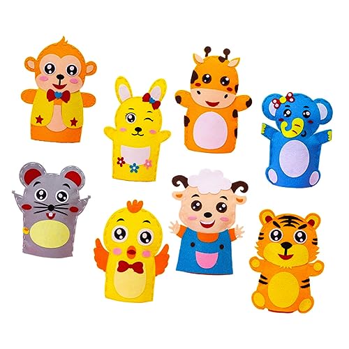 Abaodam 8St Kinder DIY handpuppe handpuppen bausatz selber Machen Handpuppenset für Kinder DIY Material Set für Kinder Bastelset für Kinder Handpuppen zarte Puppenherstellungsmaterialien von Abaodam