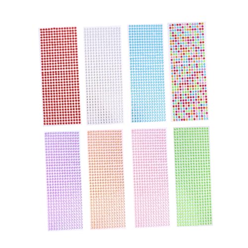 Abaodam 8St Strass Aufkleber selber Machen bastelmaterial für Kinder bastelsets für Kinder autodeko Bilderrahmen Scrapbook-Aufkleber Nail-Art-Aufkleber Telefonaufkleber DIY-Aufkleber von Abaodam