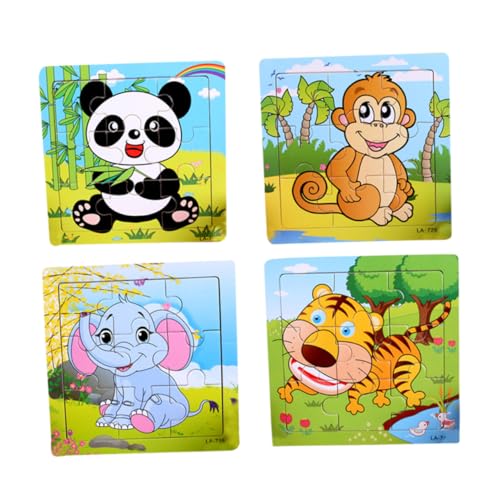 Abaodam 9 1 Tier Holzpuzzle Für Kleinkinder Buntes Pädagogisches Für Vorschulkinder Lernspielzeug Mit Elefant Tiger Panda Und Ideal Für Sensorisches Lernen von Abaodam