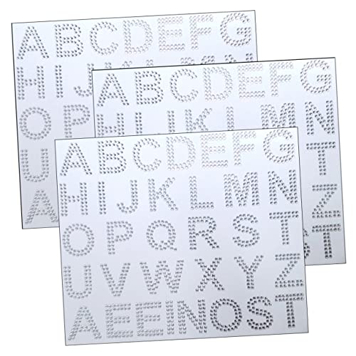 Abaodam 9 Blatt Strass Aufkleber Aufkleber Nach Buchstaben Transparente Alphabet Aufkleber Buchstaben Und Zahlenaufkleber Selbstgemachte Aufkleber Glitzernde Aufkleber Strasssteine von Abaodam