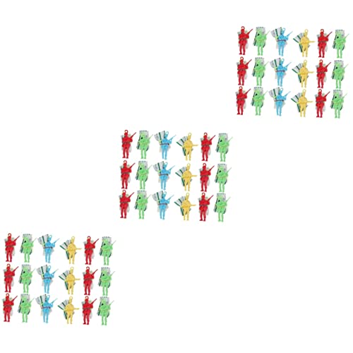Abaodam 90 STK Fallschirm Spielzeug Spielzeug-Fallschirmfiguren Kleiner Fallschirm Kinder Outdoor Spielzeug Kinder draußen Spielzeug Fallschirmspielzeug für Kinder im Freien Plastik von Abaodam