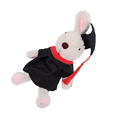 Abaodam Abschluss Plüschpuppe Abschlusspuppe Grad-Plüschpuppe Plüschtier lustiger Plüsch Bunny kanninchen gartenteppich gartenscheere liebes Puppe mit Arzthut Hasenpuppe PP Baumwolle Beige von Abaodam