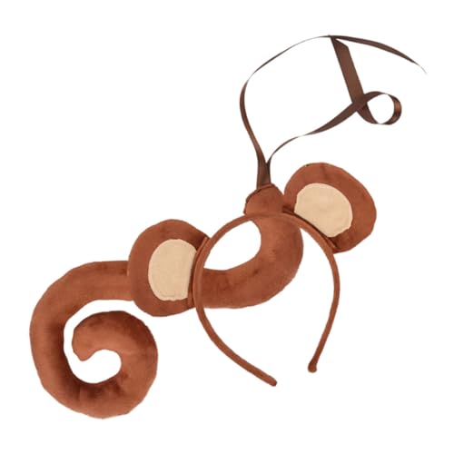 Abaodam Affenkostüm Set Affenohren Haarreif mit Tierischer Cosplay Zubehör für Kostümfest Bühne Karneval Kinderparty Abaodam Affenkostüm Set Affenohren Haarreif mit Tierischer Cosplay Zubehör für Kostümfest Bühne Karneval Kinderparty von Abaodam