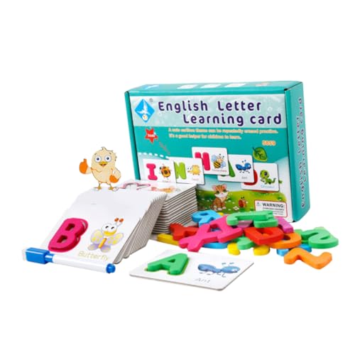 Abaodam Alphabet Lernspielzeug Langlebige Lernkarten mit Tiermotiven Pädagogisches für Kleinkinder zur Frühen Bildung Robust und Sicher für Vorschulkinder Abaodam Alphabet Lernspielzeug Langlebige Lernkarten mit Tiermotiven Pädagogisches für Kleinkinder zur Frühen Bildung Robust und Sicher für Vorschulkinder von Abaodam
