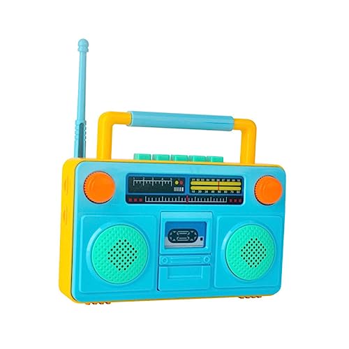 Abaodam Analoges Radio Spielzeugradios Pädagogisches Spielhaus Gefälschtes Radio Simulationsradio Kinderradio Kinderspielzeug Bauchmuskeln Blau von Abaodam