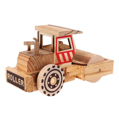 Abaodam Antikes Kunsthandwerk aus Holz holzspielzeug Spielzeug-Rollwagen Desktop-Rollwagen-Modell-Ornament Home-Rollwagen-Statue Modell-Rollwagen Miniatur-Rollwagen-Ornament hölzern von Abaodam