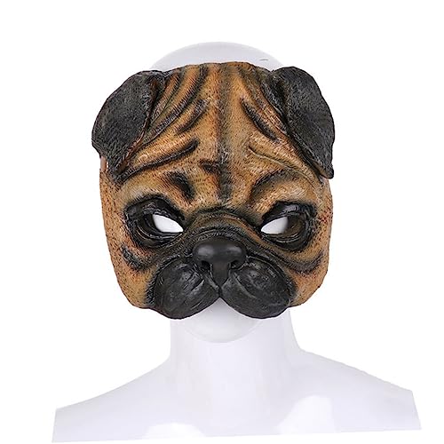 Abaodam Anziehmaske halloween costume halloween kleidung Maskenfest schokoladenfarben to dye for Rollenspielkostüm gruselige Masken Mops-Maske Requisiten zum Verkleiden von Hunden von Abaodam