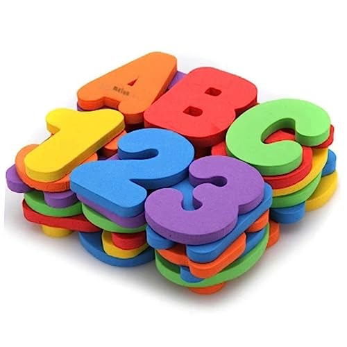 Abaodam Badeset 36-teilig Badespielzeug Für Kinder Pädagogische Badeaufkleber Alphabet-Buchstaben Für Die Badewanne Lernspielzeug Für Kinder Zufällige Farbe von Abaodam