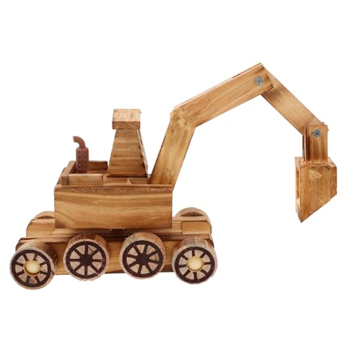 Abaodam Baggerspielzeug Aus Holz Autospielzeug Kinder Bauauto Spielzeug Kleines Spielzeug Cartoon-konstruktionsspielzeug Kleines Baggerspielzeug Bagger Für Kinder Bauwagenmodell Khaki von Abaodam