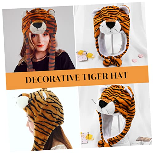 Abaodam Bequeme Tiger Kopfbedeckung Mütze Elastisch Plüsch Tierhut Festliche Kinderversorgung für Geburtstag Party und Themenfeier Abaodam Bequeme Tiger Kopfbedeckung Mütze Elastisch Plüsch Tierhut Festliche Kinderversorgung für Geburtstag Party und Themenfeier von Abaodam