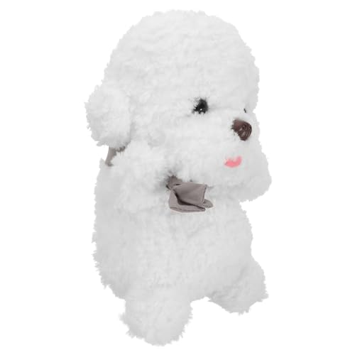 Abaodam Bichon-Puppe Stofftier Hund Pudel Stofftier Realistischer Stoffhund Kuscheltiere Hund Realistischer Spielzeughund Dekoratives Kinderspielzeug Stofftierwelpe Hund Stofftier Plüsch von Abaodam