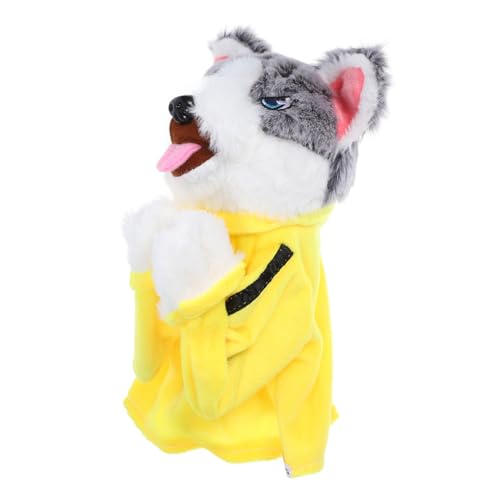 Abaodam Boxendes Hundespielzeug ausgestopfte Handpuppe Handpuppen für Interaktive Handpuppe Kuscheltier Hund Tier Handpuppe interaktives Hund Handpuppe PP-Baumwolle Yellow von Abaodam