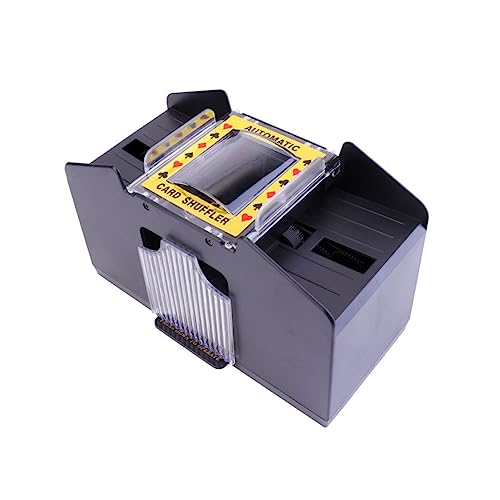 Abaodam Brettspiele Spielkarten Kartendeck Pokergerät Poker-Spielkarte Pokerkarten automatische kartenmischmaschine Elektrischer Kartenmischer Professioneller Kartenmischer Black von Abaodam