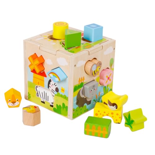 Abaodam Cartoon-Intelligenz Box Baustein Für Passendes Kreatives Bildungsspielzeug Passender Block Puzzle- Kinderspielzeug Green Hölzern von Abaodam