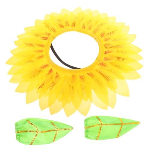 Abaodam Cosplay Sonnenblumen Kopfbedeckung Set mit Goldenen Handschuhen Leichtes Weiches Stoffmaterial Lustige Verkleidung für Halloween Tanz und Sportveranstaltungen für Damen und Abaodam Cosplay Sonnenblumen Kopfbedeckung Set mit Goldenen Handschuhen Leichtes Weiches Stoffmaterial Lustige Verkleidung für Halloween Tanz und Sportveranstaltungen für Damen und von Abaodam