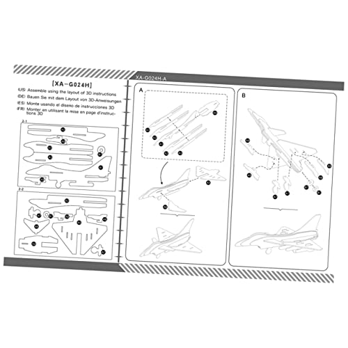 Abaodam 3D Puzzle Holzspielzeug J10 Kampfjet Modellbau Set Für DIY Bastelspielzeug Aus Kreatives Konstruktionsspielzeug Für Kleine Flugzeugliebhaber von Abaodam