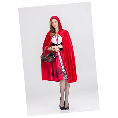 Abaodam Damen Halloween Rotkäppchen Kostüm Elegante Rotkäppchenkleidung Für Erwachsene Für Halloween Feiern Und Kostümpartys von Abaodam