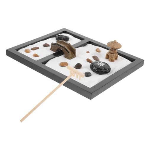 Abaodam Dekoration Meditation Garten Miniatur Landschaft Schwarzer Sandtisch Für Desktop Sandtischdekoration von Abaodam