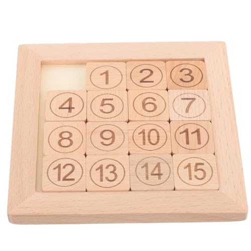 Abaodam Digitale Huarong-straße Zahlenpuzzle-Spielzeug Lernspielzeug Für Kinder Puzzlespiele Zufälle Zahlenschieberätsel Nummerntafel-Puzzle-Spielzeug Flip-Slide Juguetes Adultos Hölzern von Abaodam